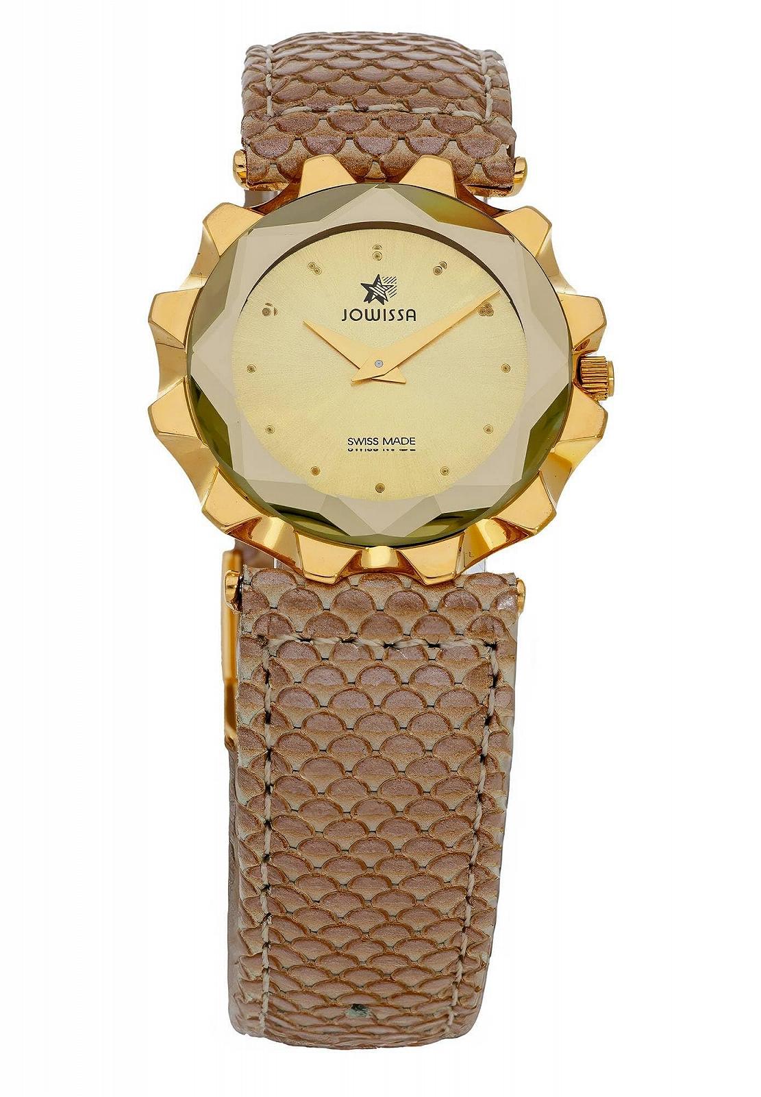 Женские Часы JOWISSA Flora Кожаный Ремешок Коричневый I.0133.M, фото №1