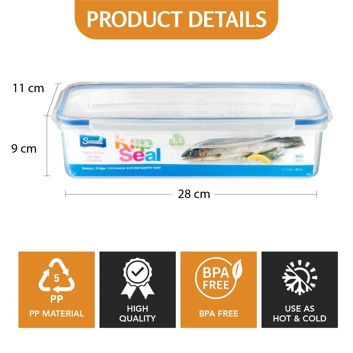 Контейнер Homeshop 1.1 L прямокутний прозорий пластиковий BPA-Free, фото №2 Контейнер Homeshop 1.1 L прямокутний прозорий пластиковий BPA-Free, фото №2