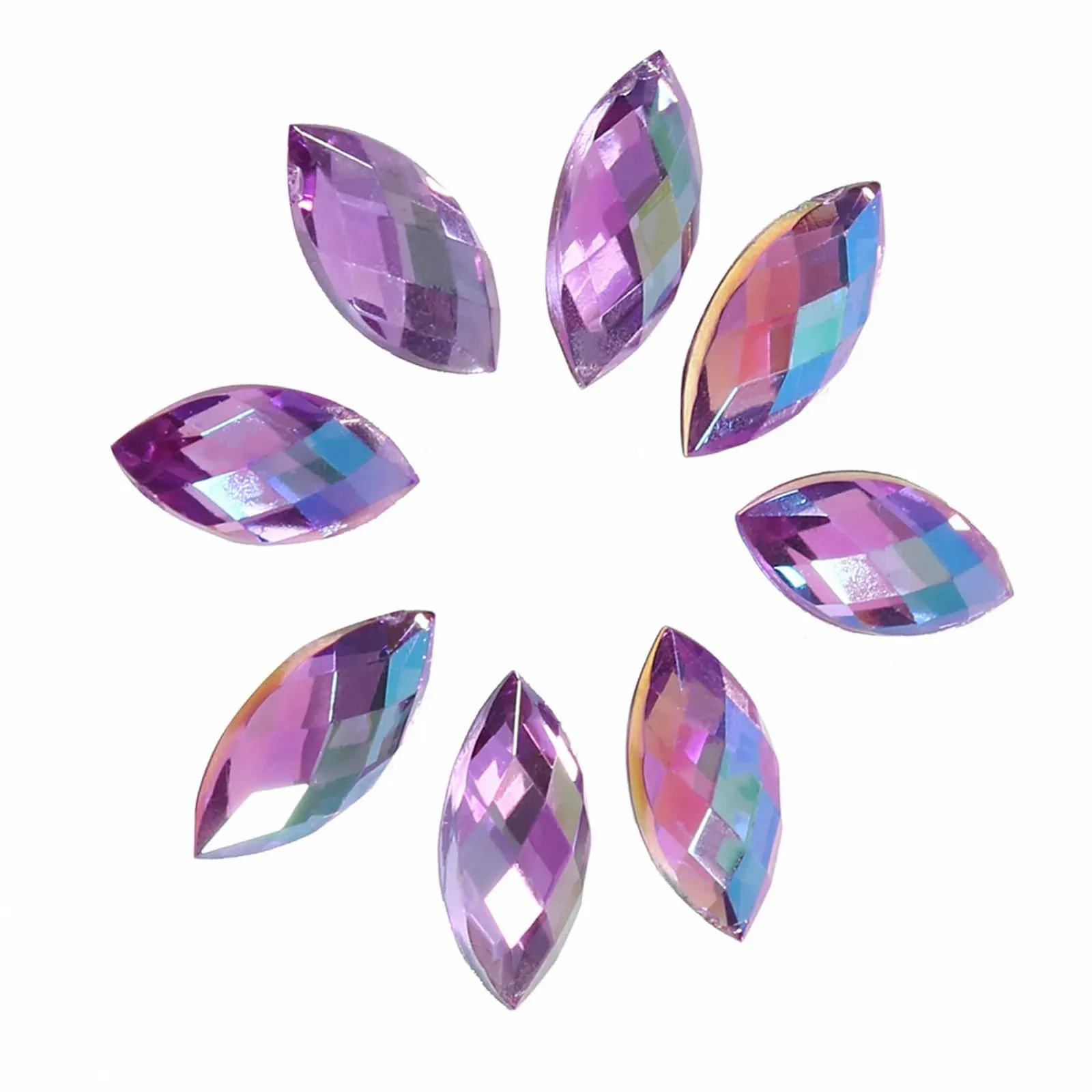 Стрази Плоскі 7X15MM 500 шт. Яскраві, фото №7