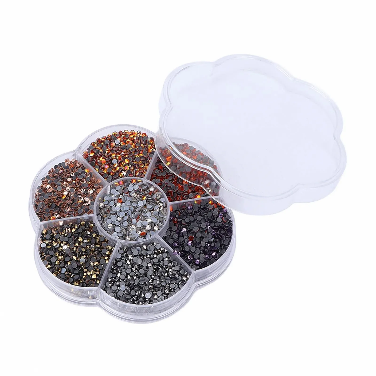 Стразы Emoshayoga круглые стеклянные 7 цветов, фото №3