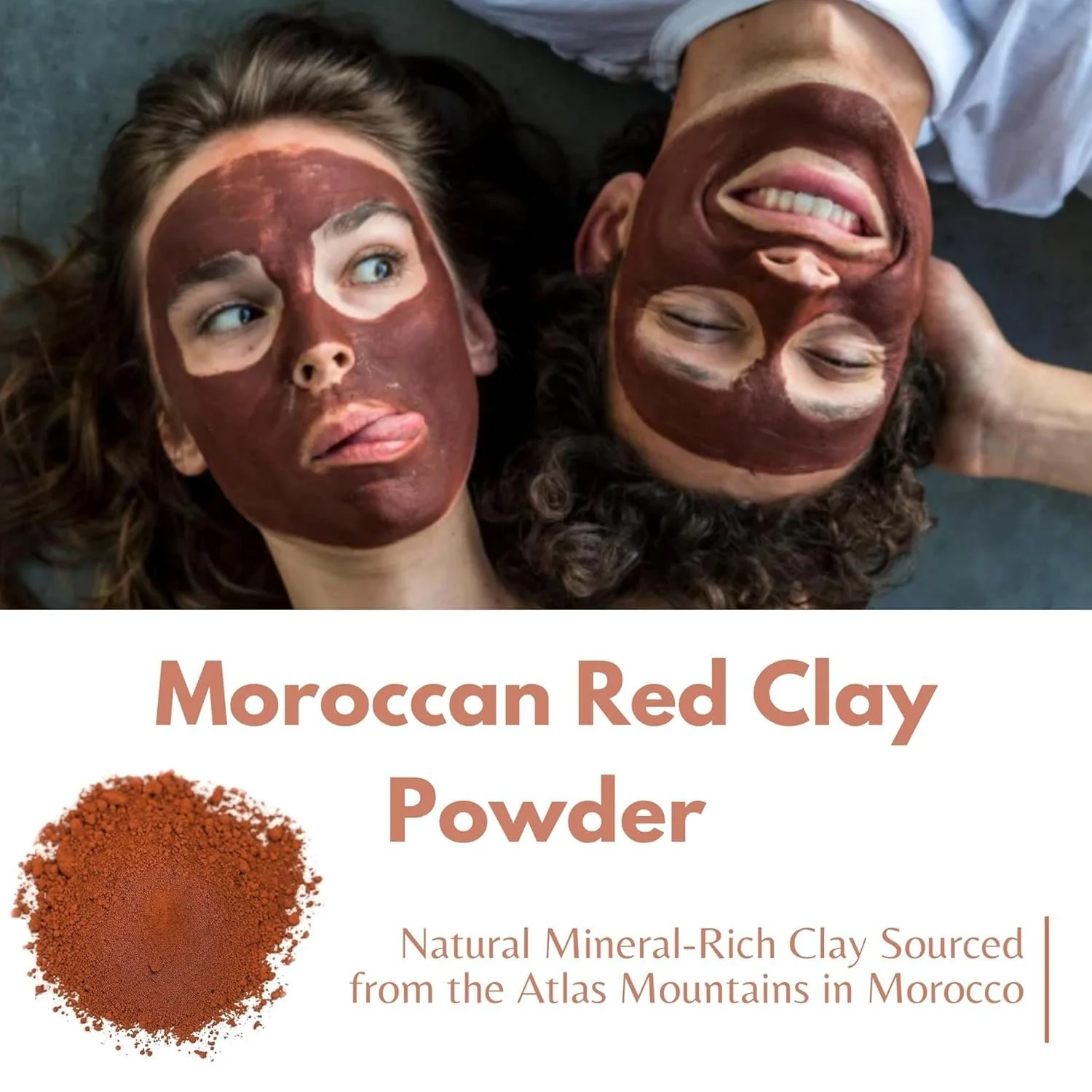 Маска Порошок из Марокканской Красной Глины Hebhac Herbals для Лица, Тела, Волос, Мыловарения и Спа, фото №2