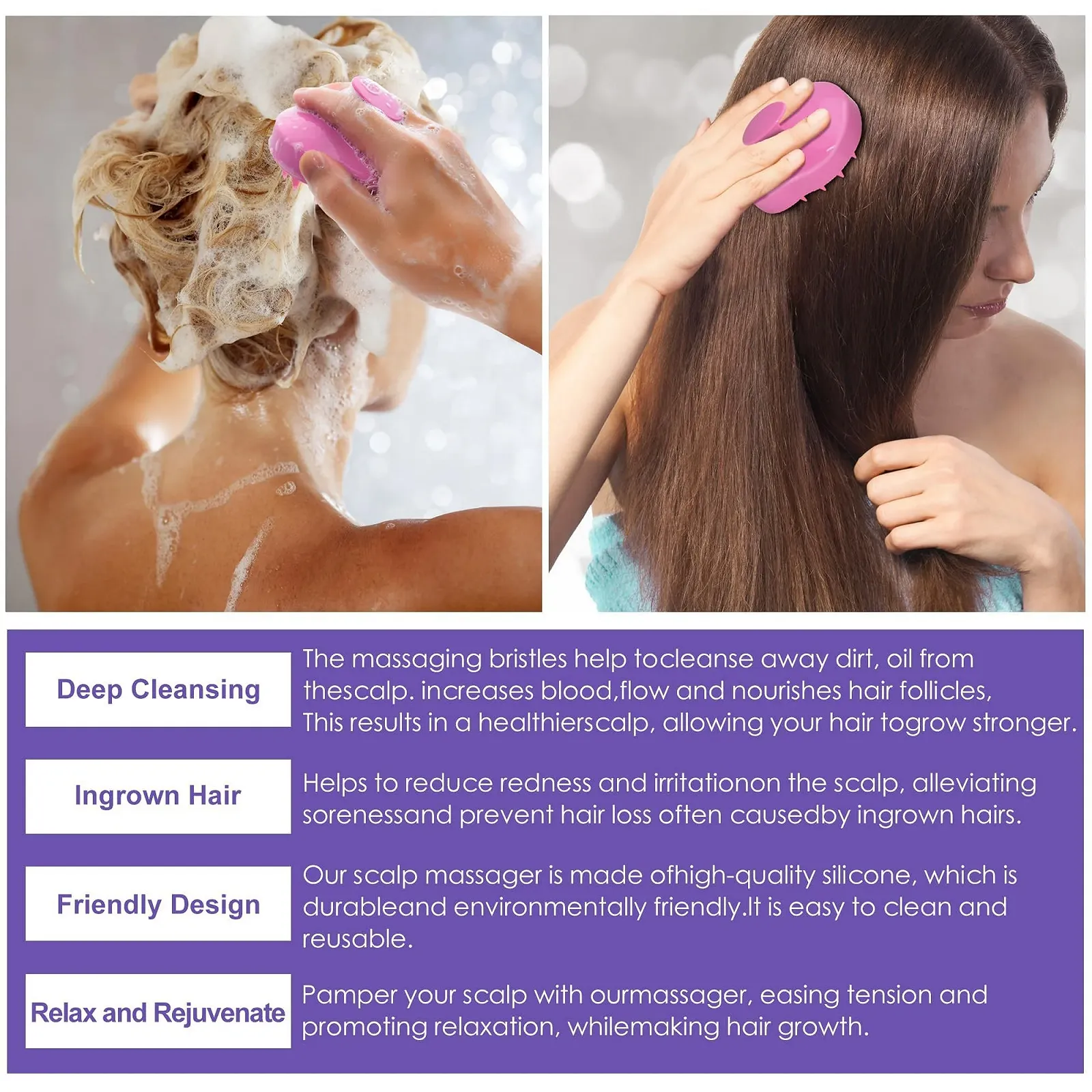 Сироватка GoldWorld для росту волосся з розмарином, 2 шт. Масажер для шкіри голови, фото №5