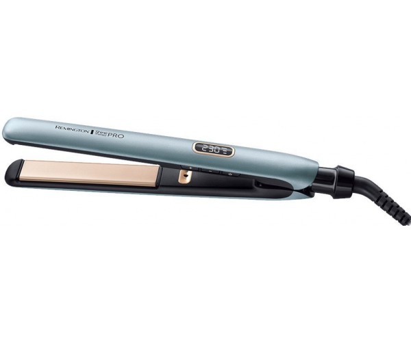 Remington Випрямляч Shine Therapy PRO 54Вт темп.режимів-9, 150-230С, дисплей іонізація кераміка блакитний, фото №1