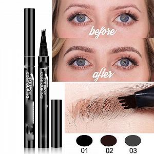 Карандаш для бровей 4-головый Водостойкий долгий 3D Microblading Tatto 4 Fork Tip Brown цена на synthetic.ua - Фото 1 Карандаш для бровей 4-головый Водостойкий долгий 3D Microblading Tatto 4 Fork Tip Brown synthetic.ua - Фото 1