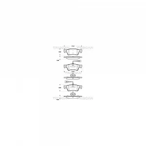 Комплект гальмівних колодок, дискове гальмо TRISCAN 8110 29060 для VW задня вісь - Фото 1