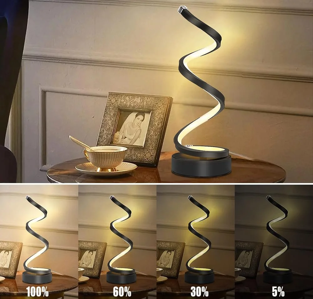 Настільна лампа LED Dimmable Сучасна Чорна 12 Вт 33.5 см, фото №2