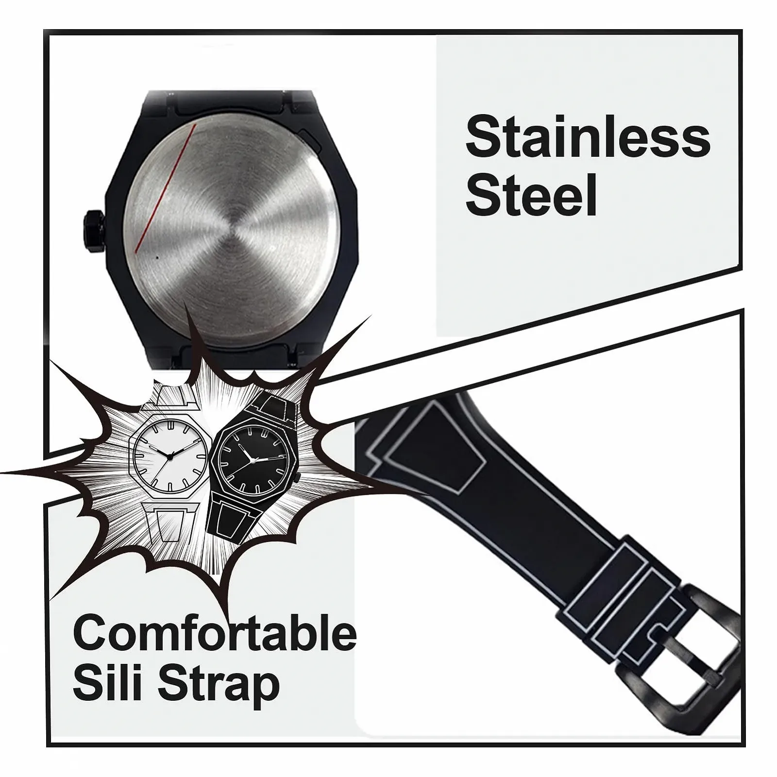 Мужские наручные часы Sketch Minimalist Cartoon Fashion Creative Geometric Line Art Anime Series Analog, фото №4 Мужские наручные часы Sketch Minimalist Cartoon Fashion Creative Geometric Line Art Anime Series Analog, фото №4