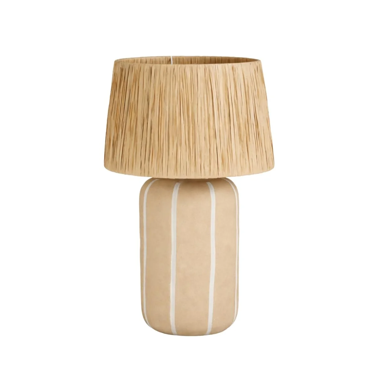 Настольная лампа MICA Decorations Denton керамическая металлическая бумажная 61 x 33 см Бежевая, фото №1