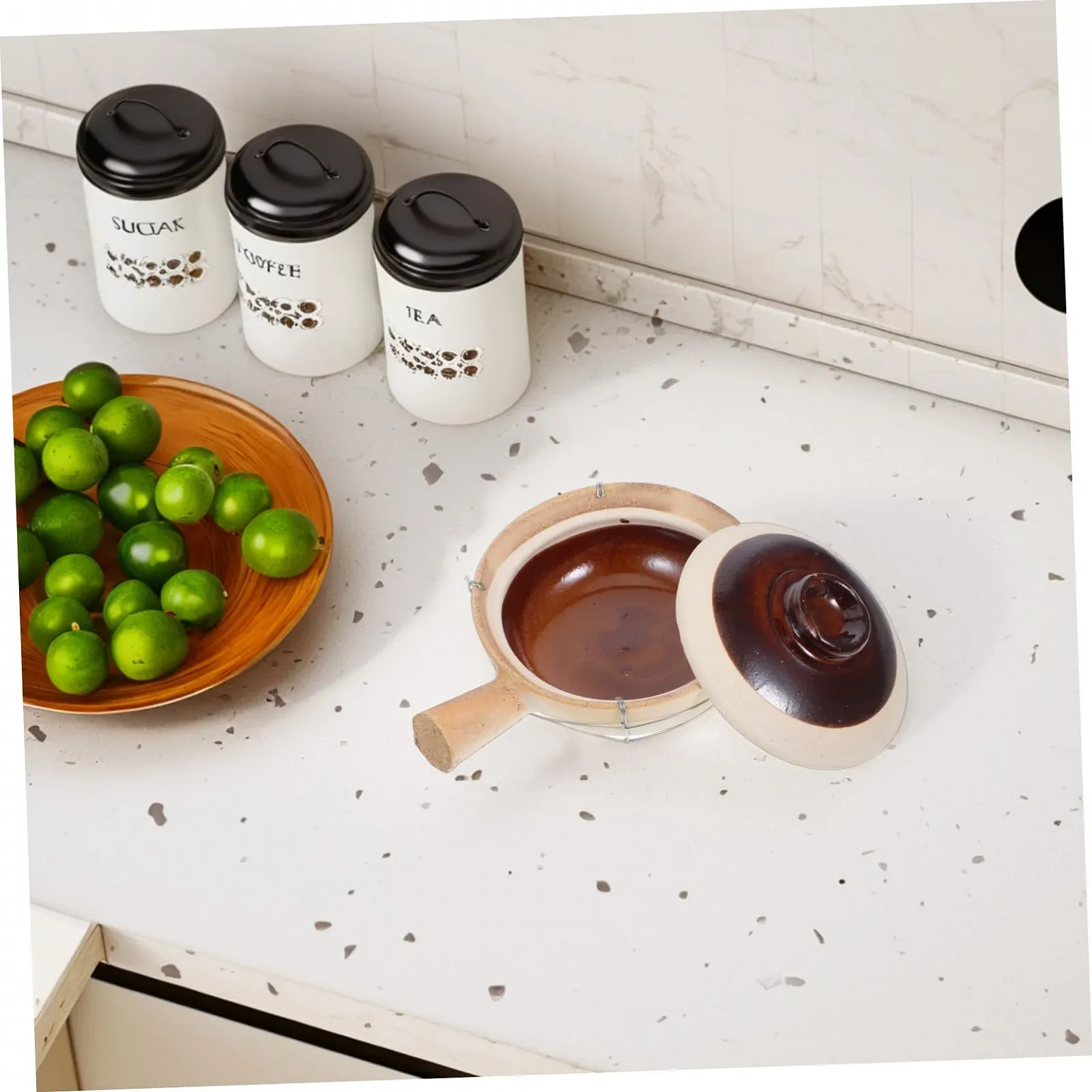 Горшок глиняный с крышкой для бибимбапа и тушения керамический, фото №8