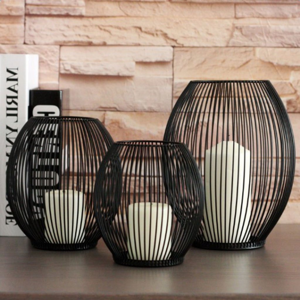 Подсвечник D Dolity Metal Wire Candle Holder Oval Basket Holder Small, фото №7