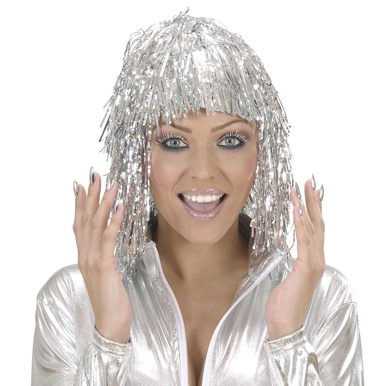 Набор накладные ресницы и макияж WIDMANN Glitter Nails Женский, Серебристый, vd-wdm4226s, Один размер, фото №3