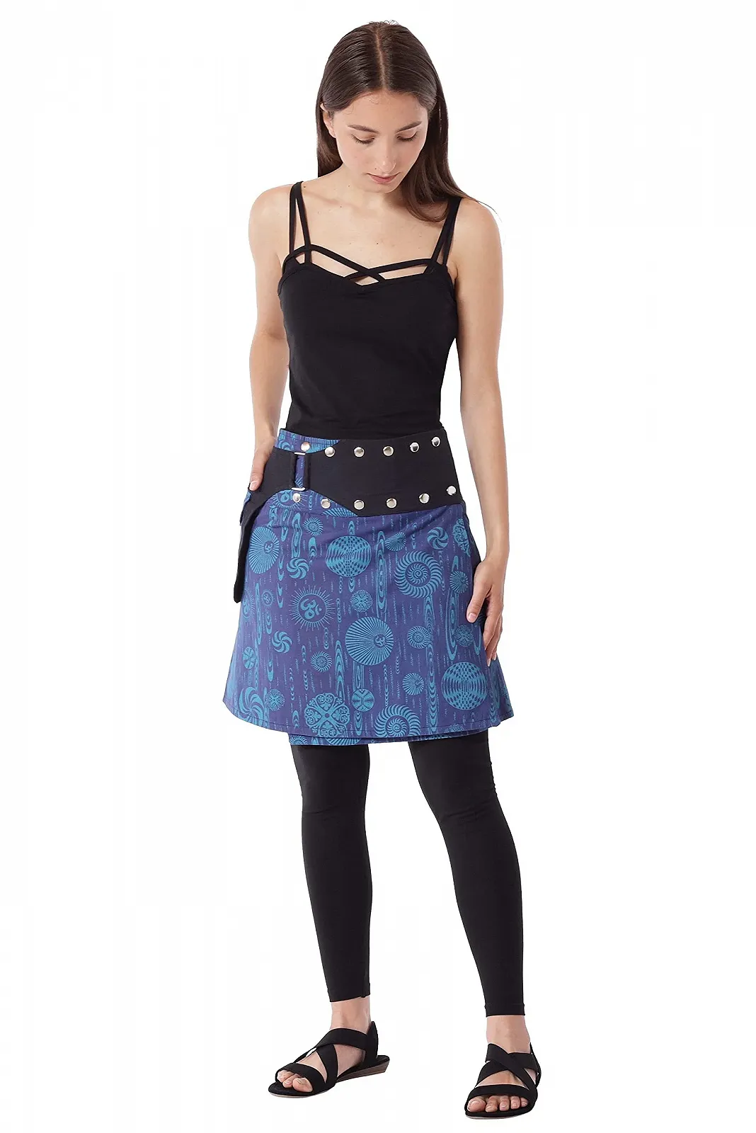 Спідниця жіноча PUREWONDER SK117 Wrap з кишенями та ґудзиками, фото №2 Спідниця жіноча PUREWONDER SK117 Wrap з кишенями та ґудзиками, фото №2