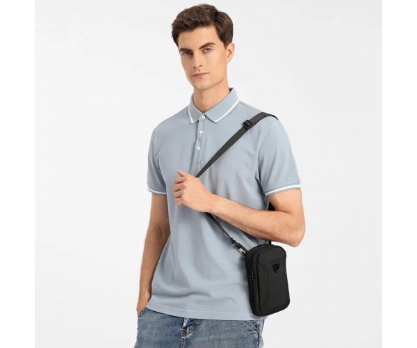 Чоловіча міні-сумка через плече Ozuko 9442 Чорний, фото №5