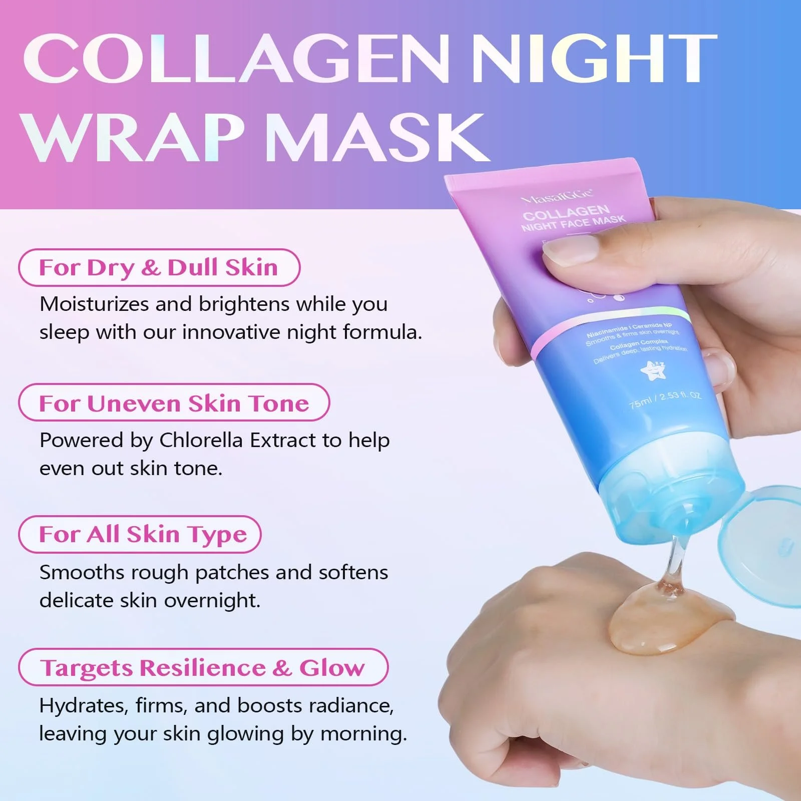 Нічна Колагенова Маска Collagen для Обертання, фото №10 Нічна Колагенова Маска Collagen для Обертання, фото №10