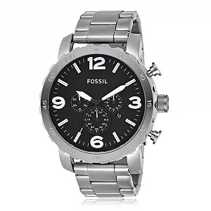 Чоловічий годинник Хронограф Fossil Nate Кварцовий механізм Сріблястий, 50 мм synthetic.ua - Фото 1