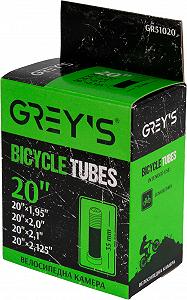 Велокамера R-20 Greys 20х1,95-2,125, AV вентиль 35мм GR51020 - Фото 1