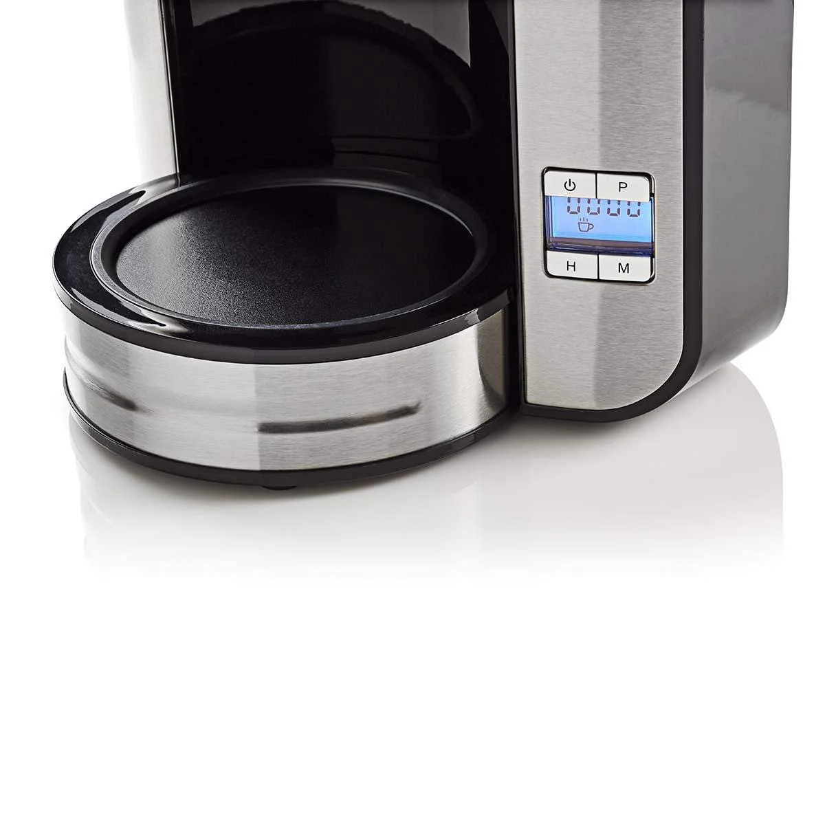 Кофеварка NEDIS KACM210EAL 12 чашек таймер 24 часа нержавеющая сталь, фото №5