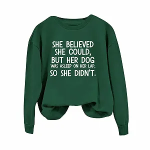 Женский свитшот Athletic Work Jackets Valentines Day 2025 Designs She Could But Her Dog Was Asleep On Her Funny Saying Dog Mom - Фото 1