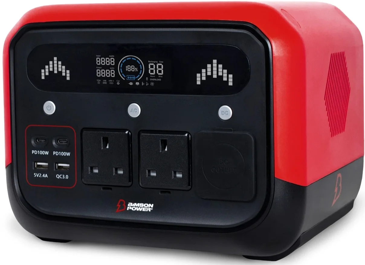 Зарядна станція Bimson Power BP700PPS 1400 Вт / 700 Вт / 512 Вт*год / LiFePO4 / Швидка зарядка 1 година, фото №2