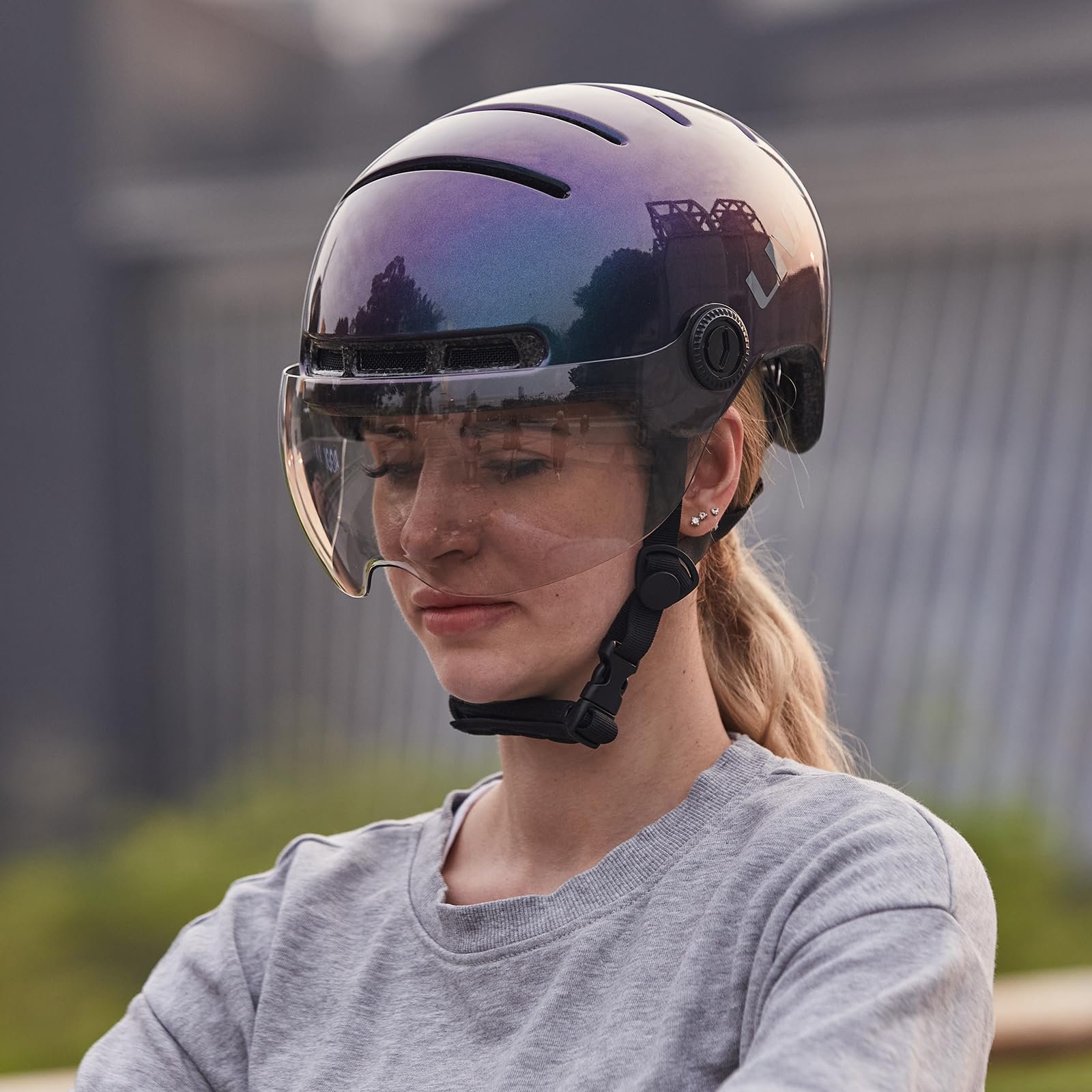 Шолом Smart Bike LIVALL L23 з LED підсвічуванням та знімним козирком, фото №8