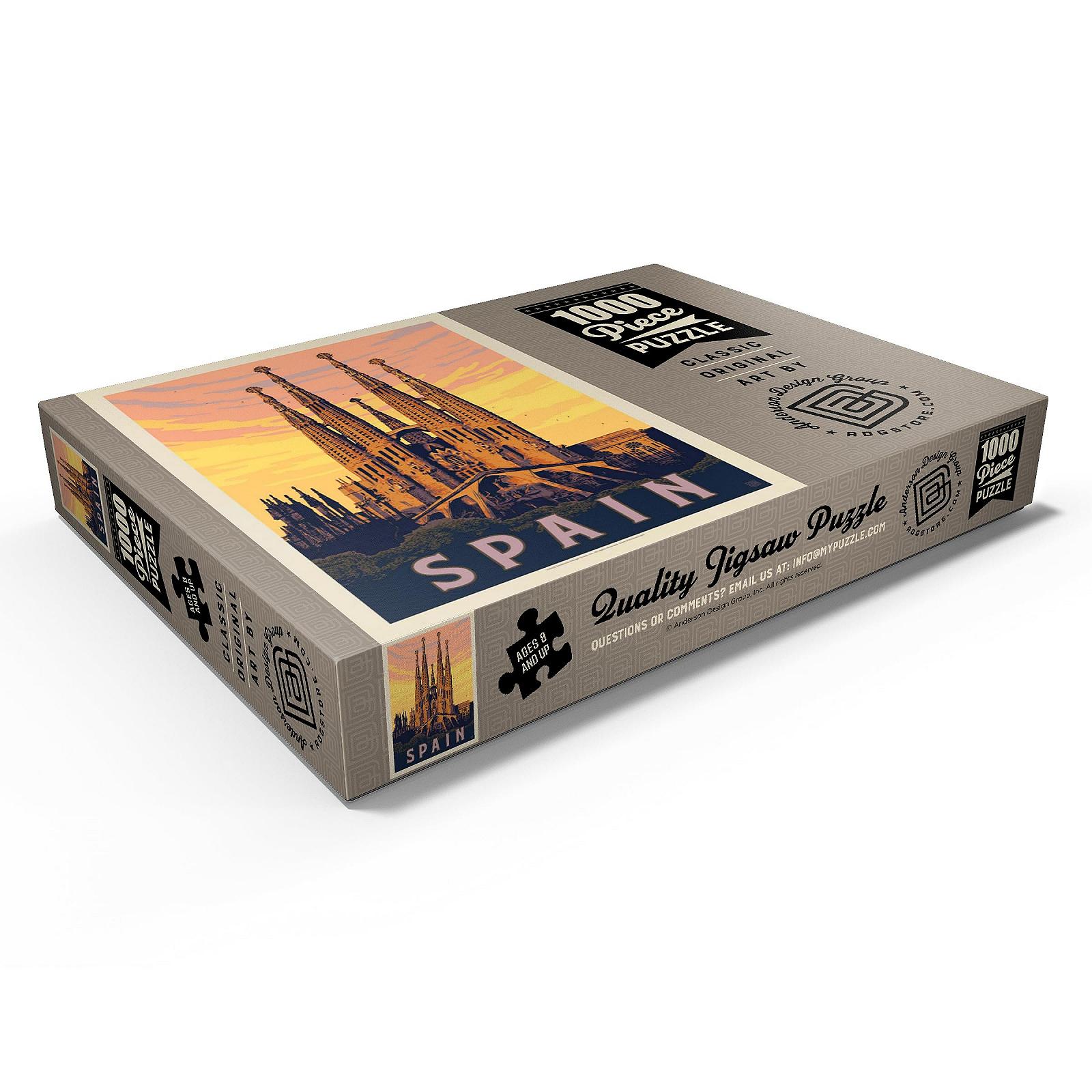 Пазл MyPuzzle Special Collection by Anderson Design Group Испания: Саграда Фамилия, винтажный постер Премиум 1000 элементов, фото №3