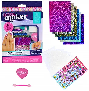 Набор для фольгированного дизайна ногтей Cool Maker Go Glam 6 мерцающих пленок и наклейки для детей от 7 лет - Фото 1