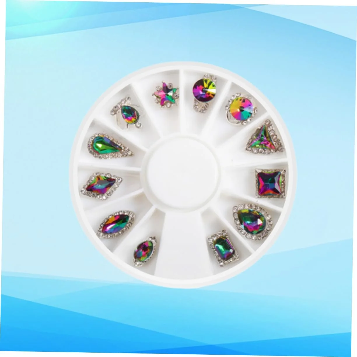 Стрази Rivets, 1 уп., вогняний опал, скляні, прикраси амулет, скляні заклепки, фото №5