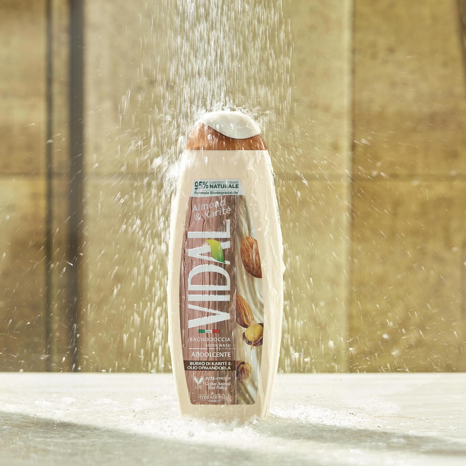 Гель для душа Vidal Almond & Karité успокаивающий с маслом миндаля и ши 2 шт. по 600 мл, фото №5 Гель для душа Vidal Almond & Karité успокаивающий с маслом миндаля и ши 2 шт. по 600 мл, фото №5