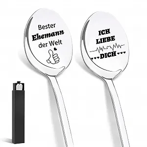 Ложка для хлопьев LOMUG с гравировкой, кофейная ложка, нержавеющая сталь, персонализированная, длинная ложка 20 cm - Фото 1