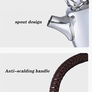 Чайник Нержавіюча Сталь Плоска Основа Побутовий synthetic.ua - Фото 1