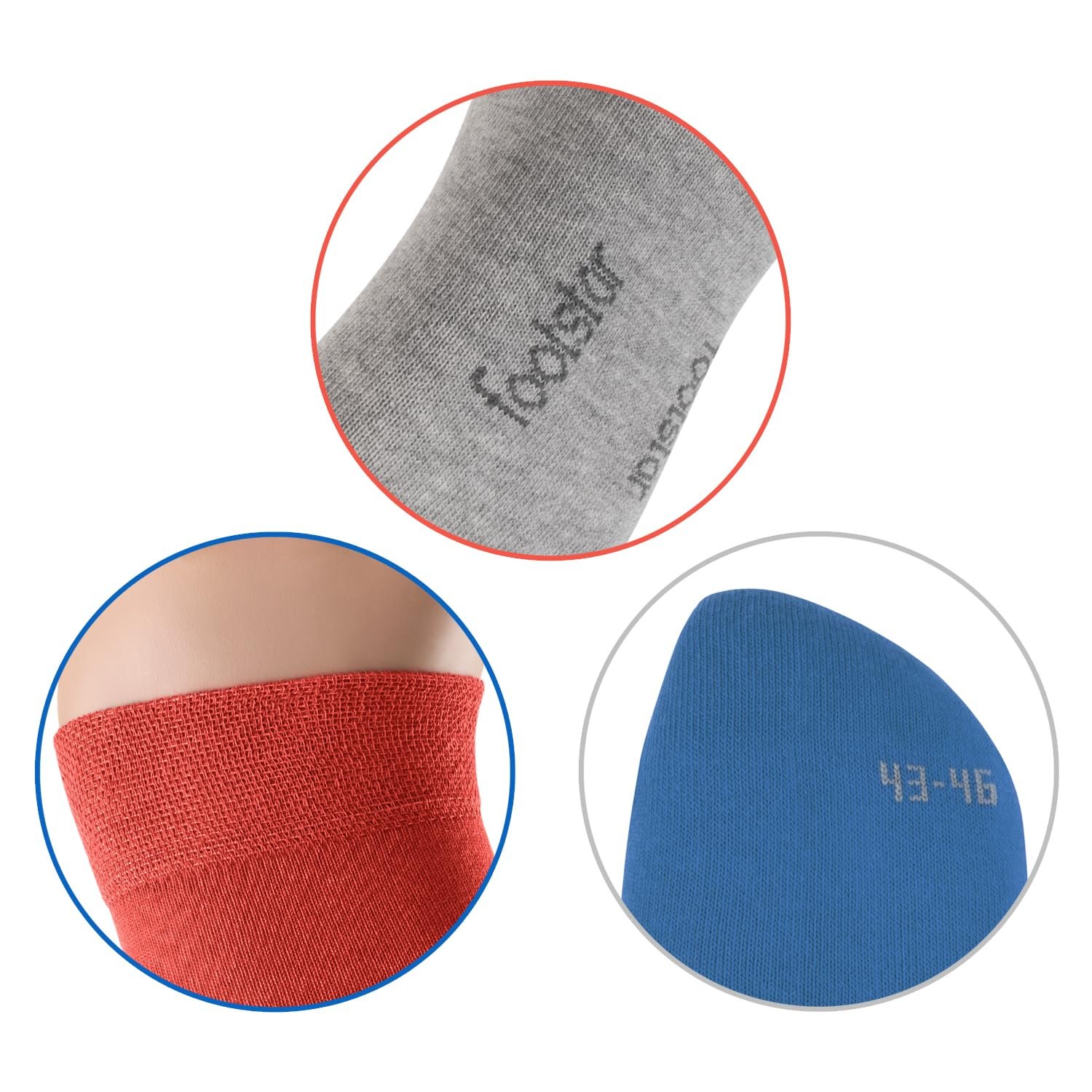 Гольфы Footstar мужские и женские (5 пар), классические хлопковые чулки - на каждый день! - Осенние цвета, Осенние цвета, фото №2