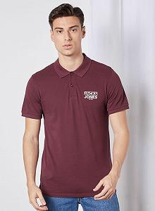Поло JJHERO POLO SS CAT 12175087 Port Royale Jack&Jones Бордовий M - Фото 1