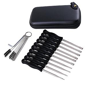 Набор TIOMIOSEA 10 отверток Carburettor Adjustment Tool с щетками для очистки, инструментами для регулировки карбюратора и сумкой для переноса - Фото 1