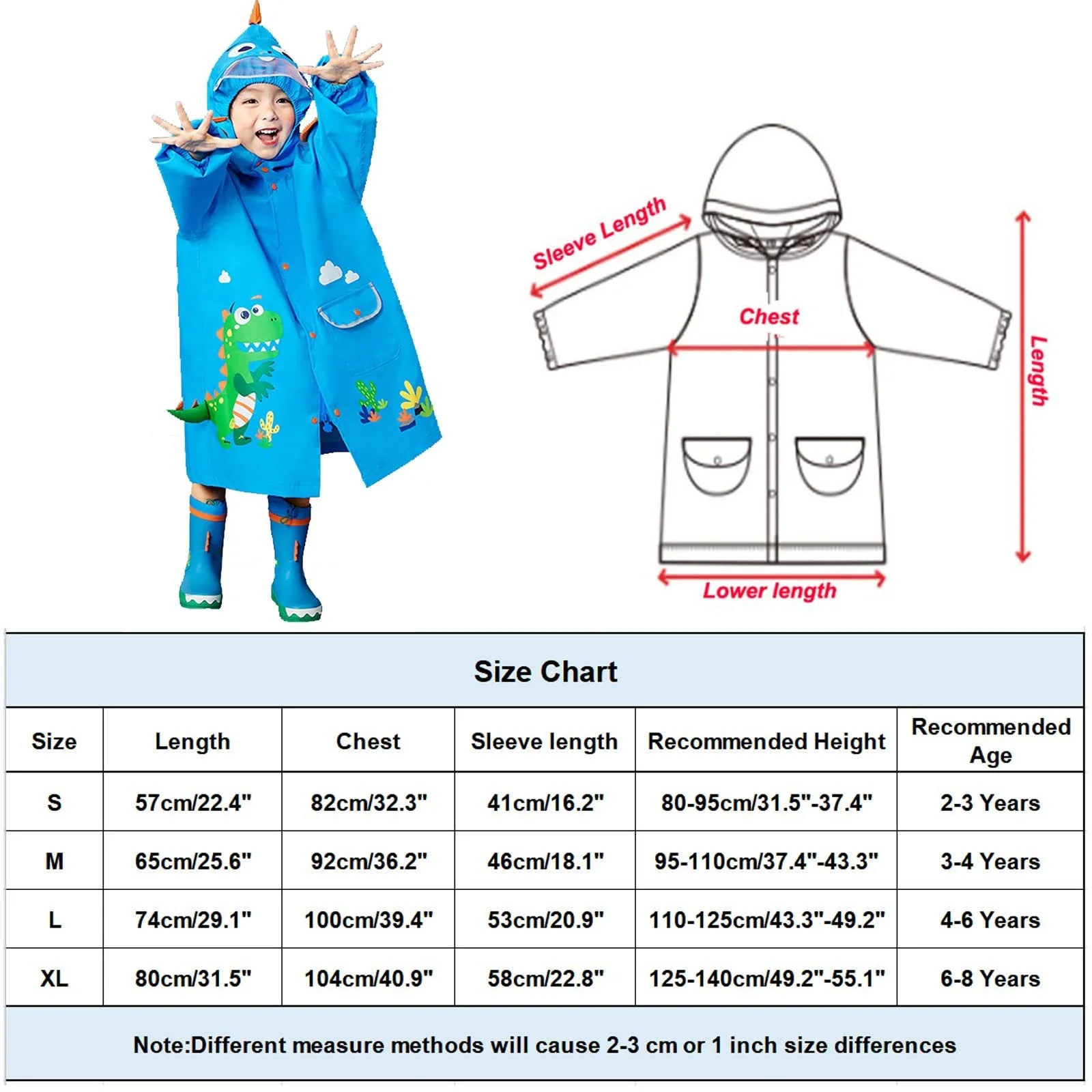 Дитячий дощовик з капюшоном JinBei для хлопчиків, фото №7
