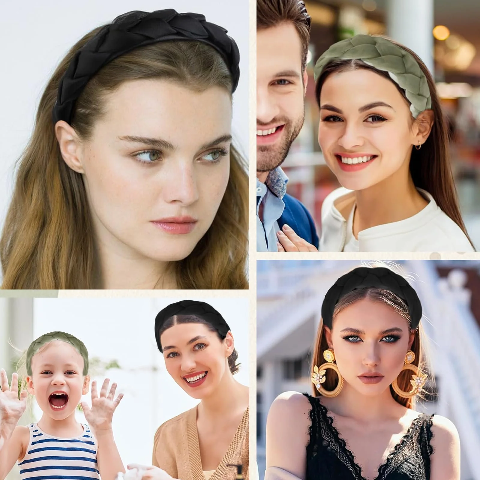 Обруч для волосся оксамитовий плетений, фото №5