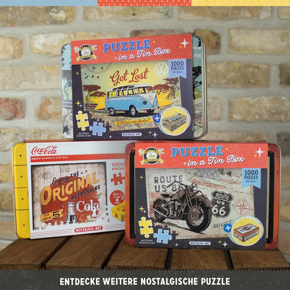 Пазл Nostalgic-Art Retro Coca-Cola – Original Coke Highway 66 1000 элементов в металлической коробке, фото №5