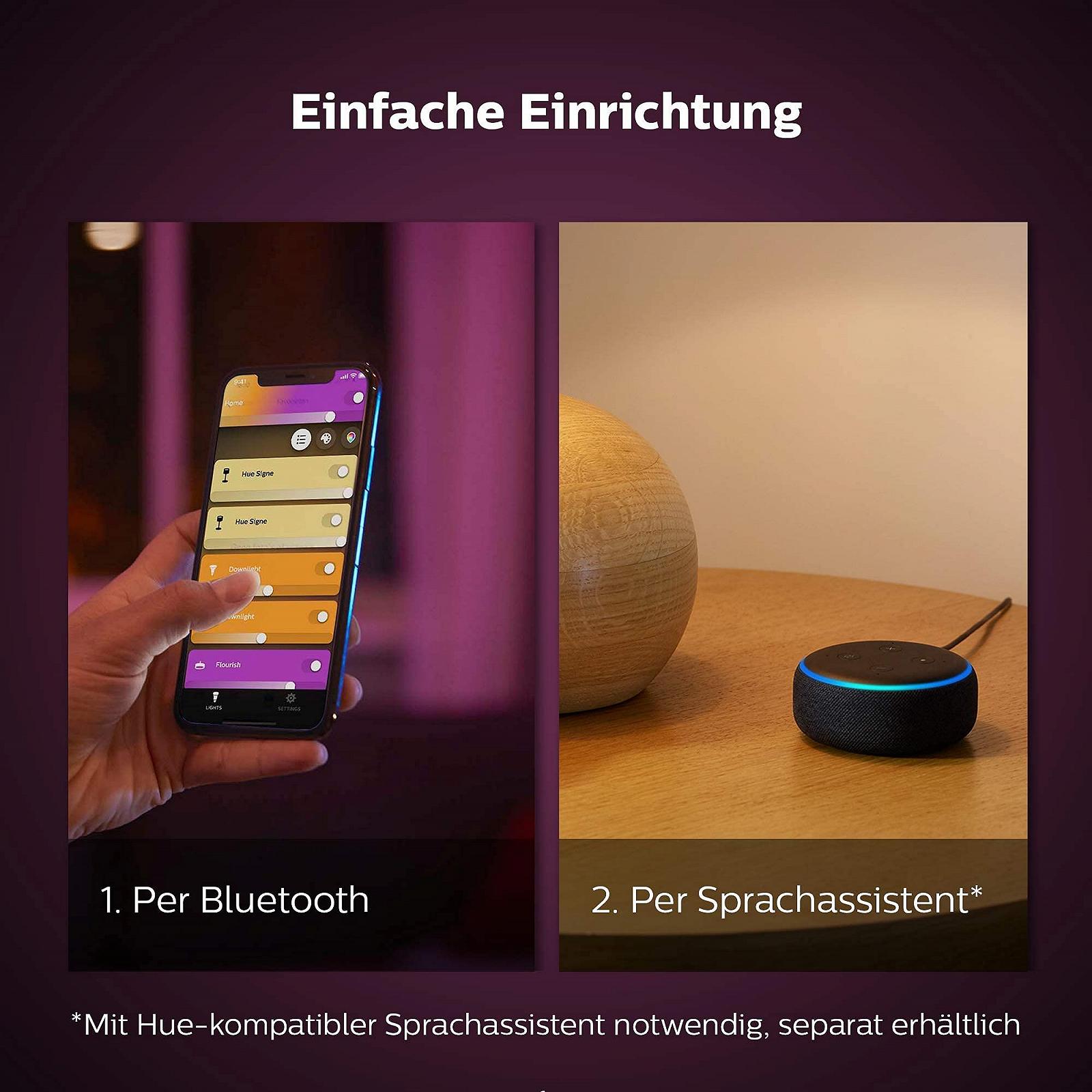 Настільна лампа Philips Hue Iris Gen4 EU/UK чорна (набір з 3 штук), фото №7