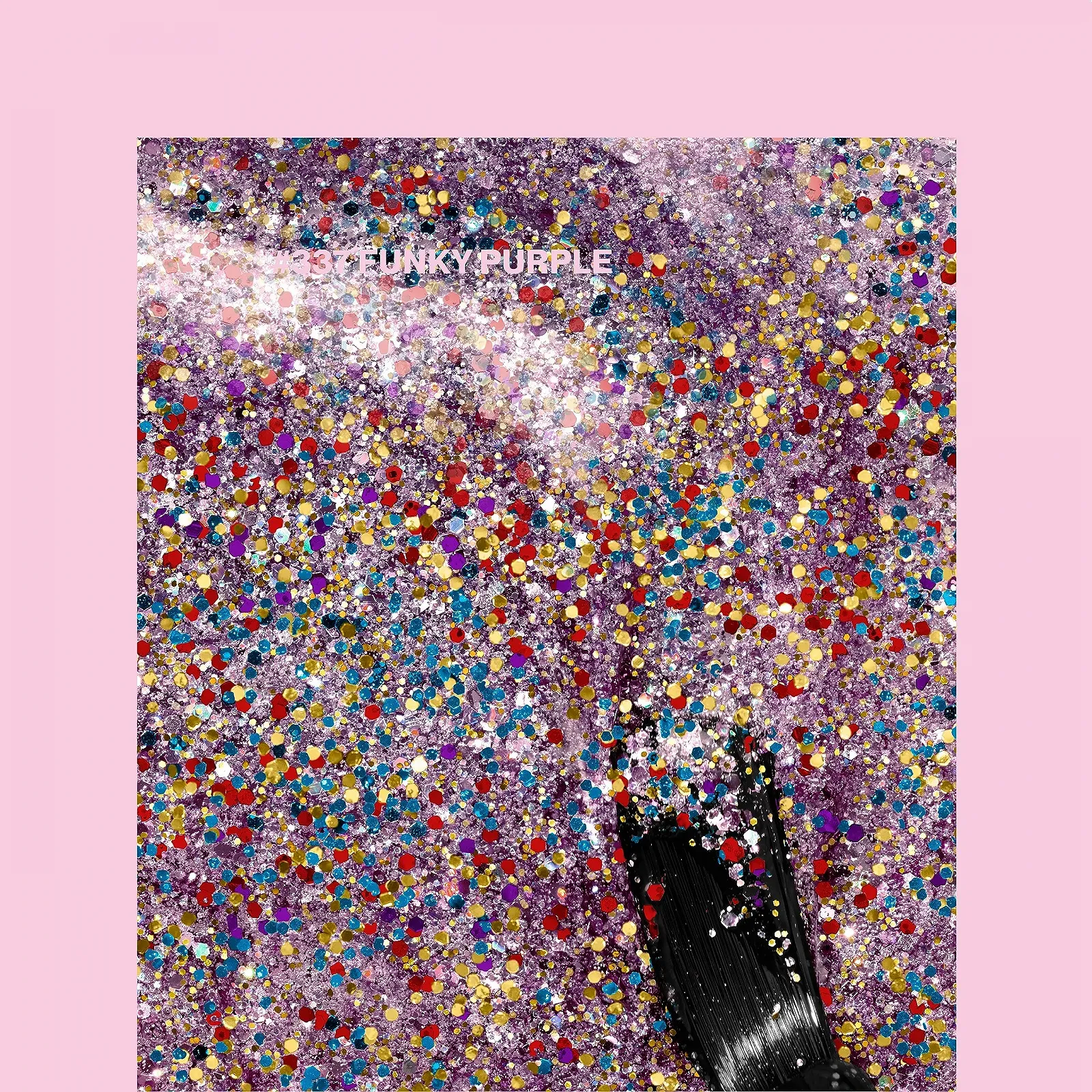 Гель-лак Pink Gellac 337 Funky Purple с УФ-гелем 15 мл, фиолетовый с блестками, фото №2 Гель-лак Pink Gellac 337 Funky Purple с УФ-гелем 15 мл, фиолетовый с блестками, фото №2