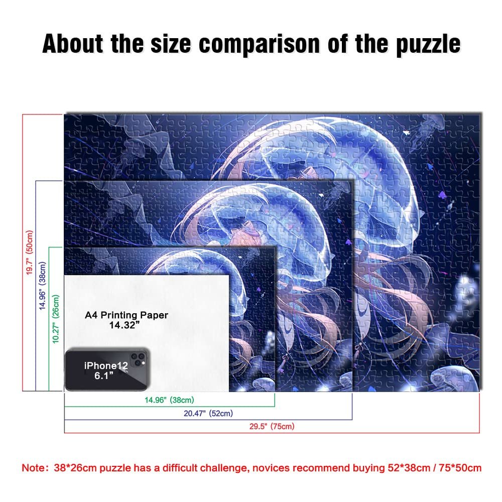 Картонный пазл Genshin Impact Sangonomiya Kokomi 1000 деталей 26 x 38 см, фото №3