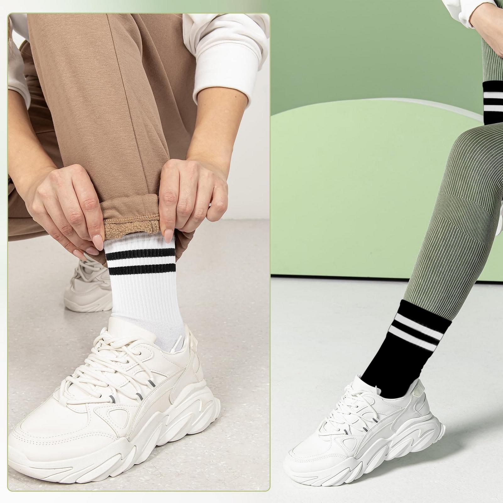 Носки теннисные Женские 6 пар Хлопковые Белый, Черный, Серый, фото №7