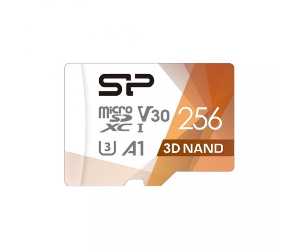 Карта пам'яті Silicon Power 256GB microSDXC UHS-I U3 V30 A1 Class 10 Superior Pro Colorful SD-adapter SP256GBSTXDU3V20AB, фото №2
