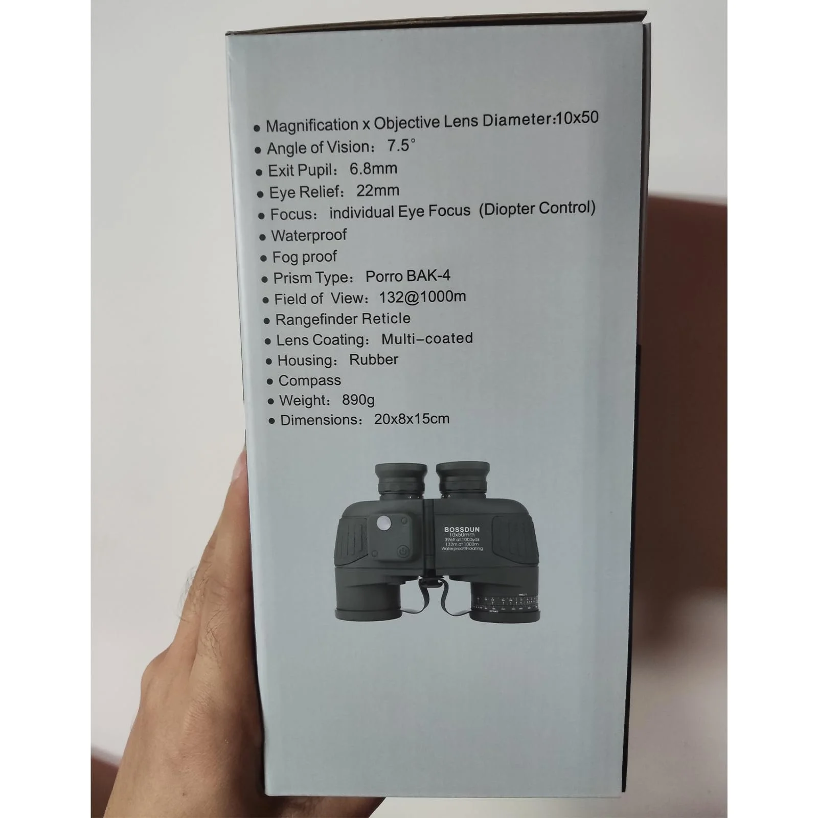 Бінокль Marine 10x50 Морський з нічним баченням, далекоміром та компасом, фото №8