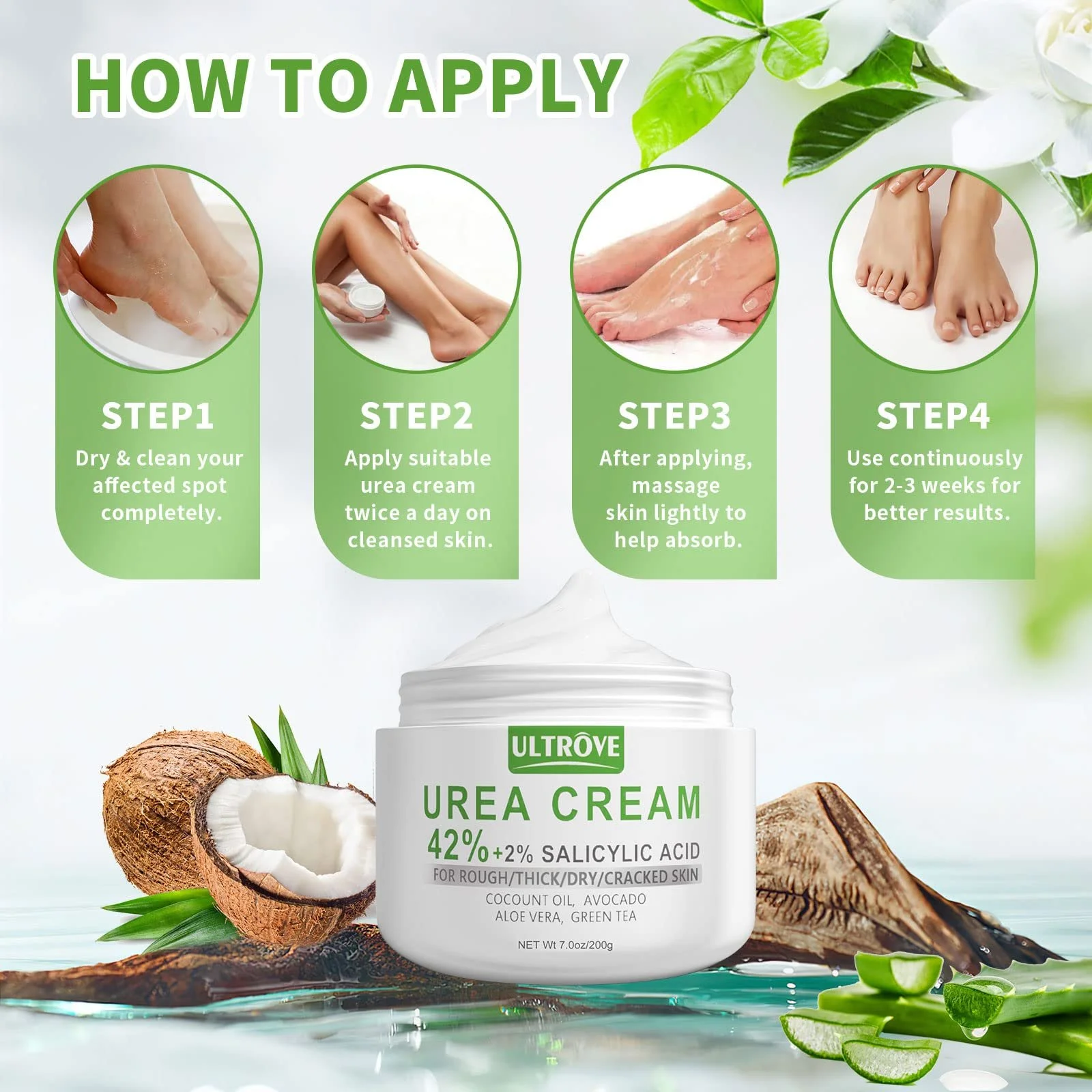 Крем для ног Urea Cream 42% с 2% салициловой кислоты 200 g, фото №5