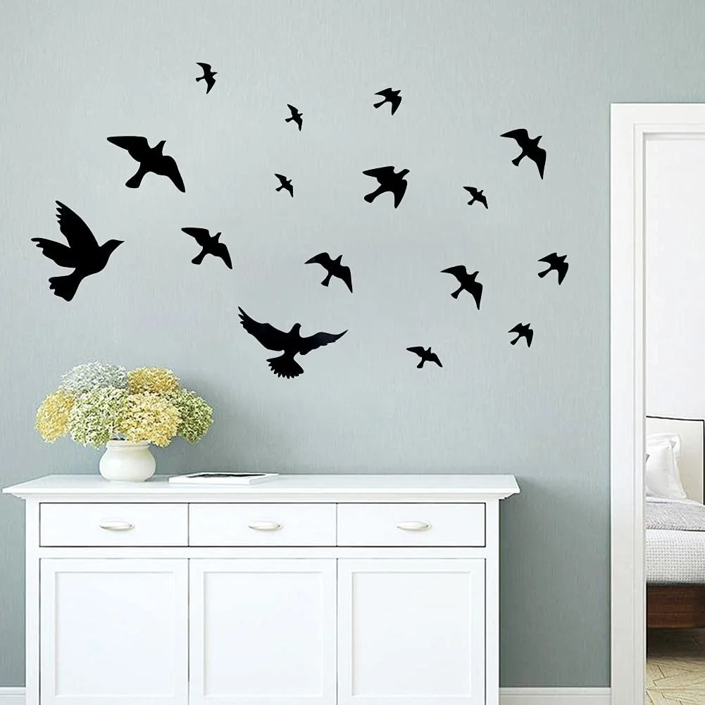 Наклейки на стіну OOTSR 12 шт. Птахи вінілові, фото №2
