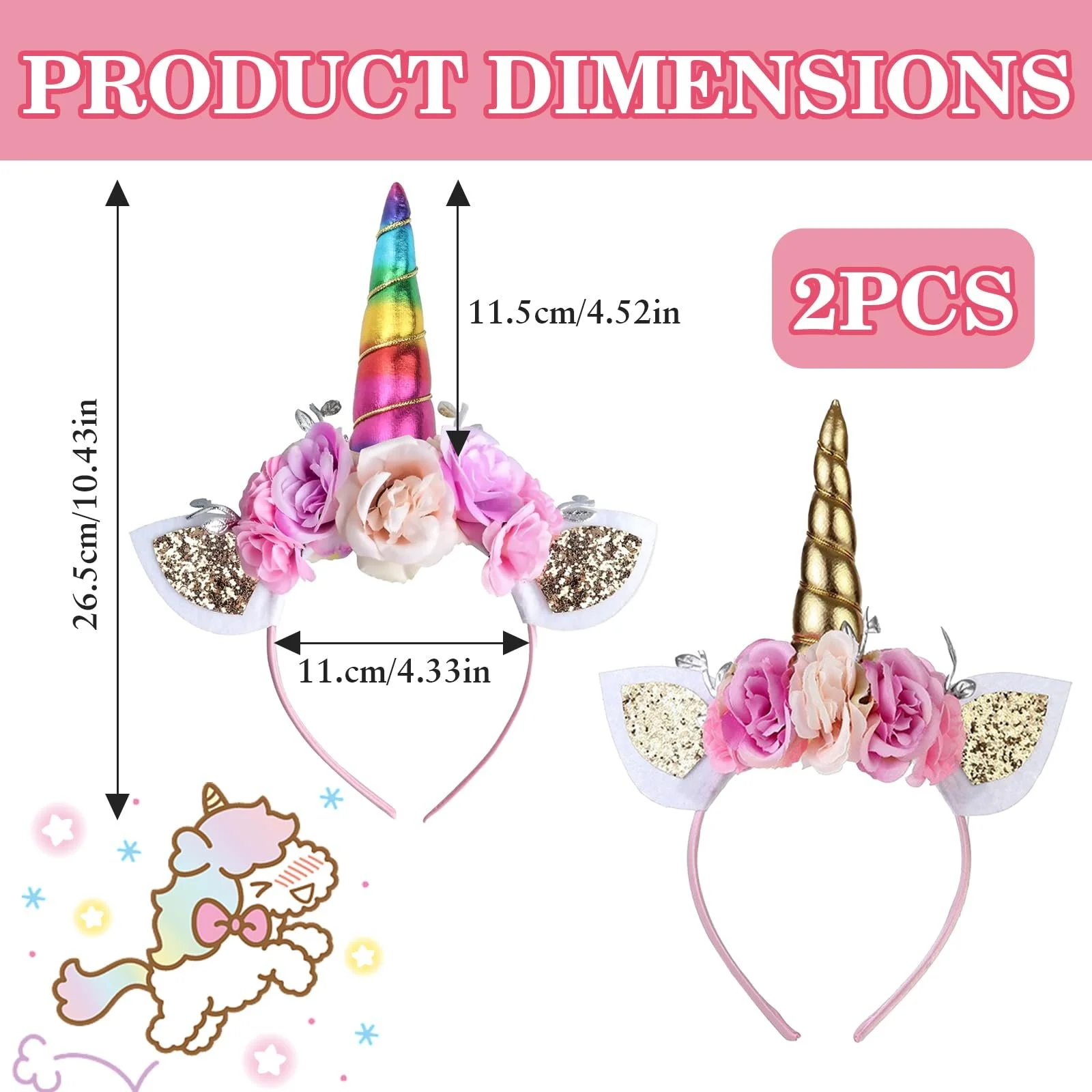 Обруч Єдиноріг, для дівчаток, фото №2