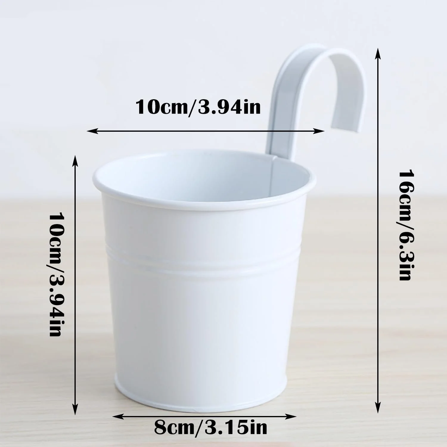 Подвесные цветочные горшки Набор 4 шт. Металл 10 x 10 x 8 см, фото №2