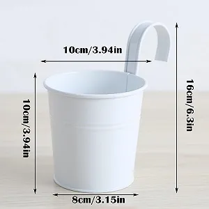 Подвесные цветочные горшки Набор 4 шт. Металл 10 x 10 x 8 см synthetic.ua - Фото 1