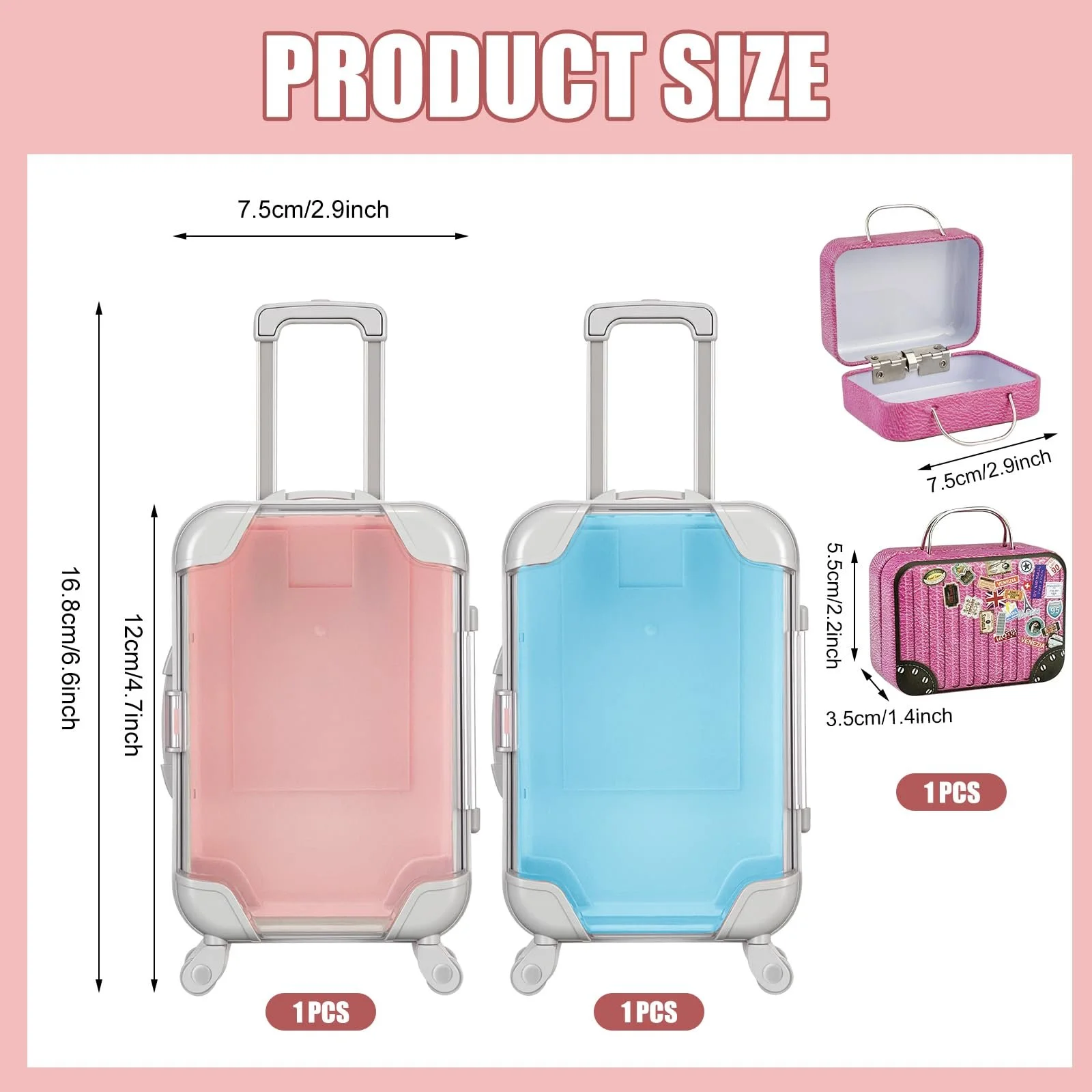 Набір скарбничок Mini Suitcase 2 шт., фото №2