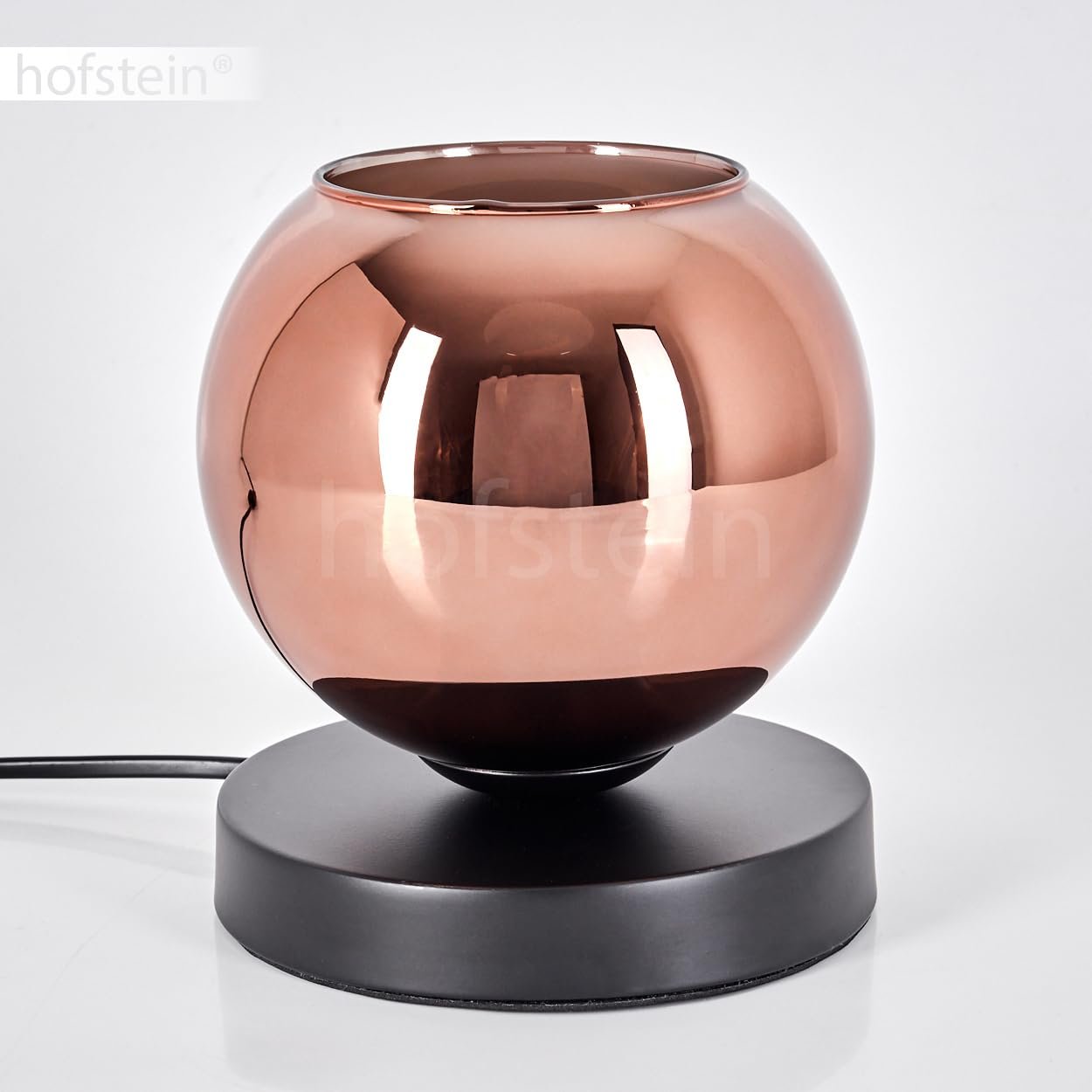 Настільна лампа Koyoto Metal/Glass Modern Retro/Vintage 15 см E27 Чорний/Мідний, фото №9