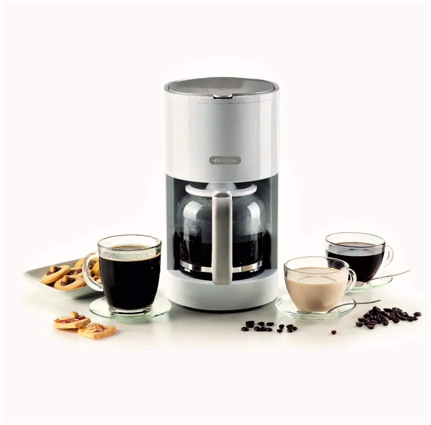 Фильтрационная кофемашина Ariete Breakfast 1395 12 чашек индикатор уровня воды подогрев моющийся фильтр защита от капель Белая, фото №3